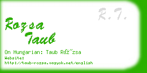 rozsa taub business card